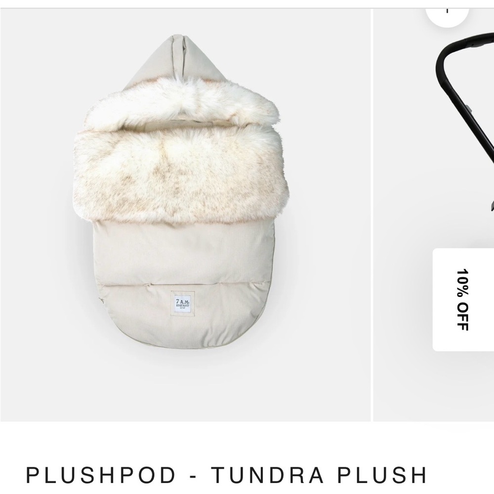 PlushPod Kids Stroller Footmuff - Cream